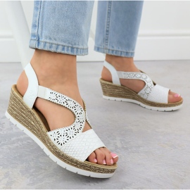Sandales blanches Sandales Rieker Openwork Pattern 5