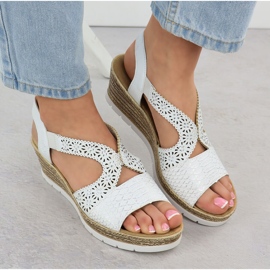Sandales blanches Sandales Rieker Openwork Pattern 6