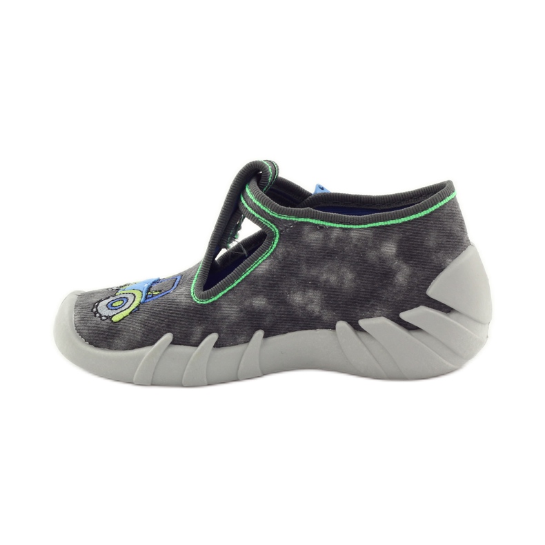 Chaussons garçon tracteur Befado 110p316 bleu gris vert 2