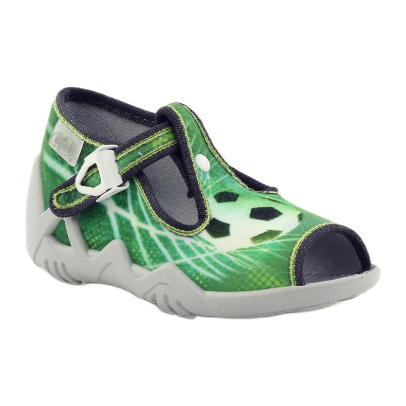 Chaussures pour enfants Befado, chaussons 217p093 verts avec un ballon 1