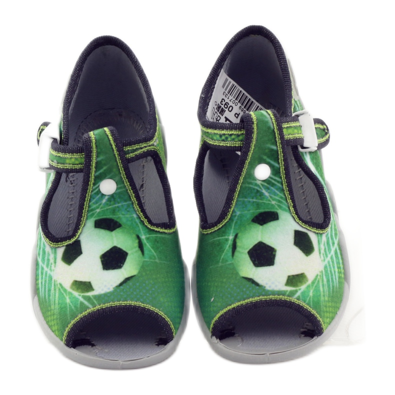 Chaussures pour enfants Befado, chaussons 217p093 verts avec un ballon 4