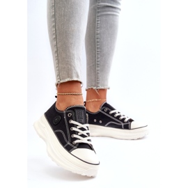 Sneakers pour femmes sur la semelle massive Big Star NN274125 Black noir 2