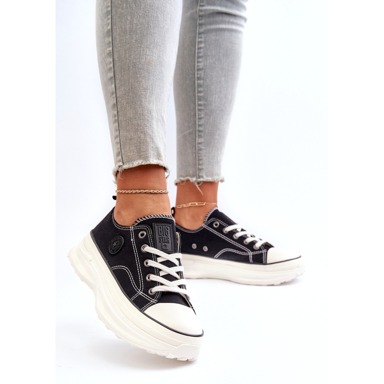 Sneakers pour femmes sur la semelle massive Big Star NN274125 Black noir 2