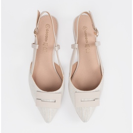 Goodin Sandales blanches avec un talon ouvert 4