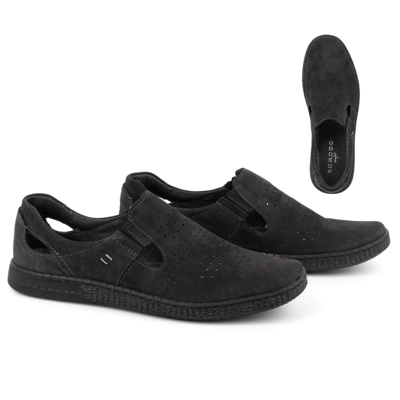 KOMODO Mocassin homme en cuir 864 Noir 1