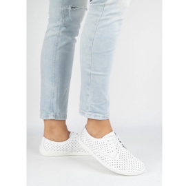Pollonus Polylonus en cuir féminin blanc pieds nus 5-1288-018 1