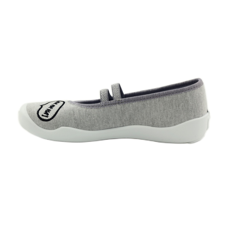 Befado chaussures pour enfants ballerines pantoufles 116Y235 gris 2
