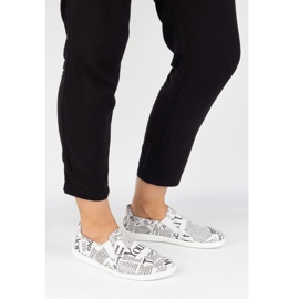 Pollonus Femmes en cuir pieds nus blanc 1