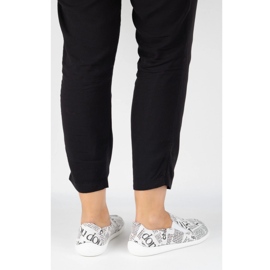 Pollonus Femmes en cuir pieds nus blanche 2