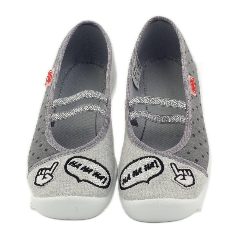 Befado chaussures pour enfants ballerines pantoufles 116Y235 gris 4