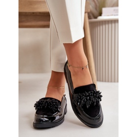 S.Barski Mandis vernies des femmes S. Barski Hy369a Black avec un ornement le noir 4