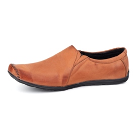 Olivier Chaussures pour hommes mocassins en cuir insérés en brique de 306 kz rouge 1