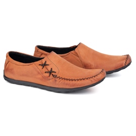 Olivier Chaussures pour hommes mocassins en cuir insérés en brique de 306 kz rouge 2