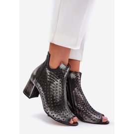 Bottes Ajourées en Cuir Maciejka 05420-01 Noir le noir 1