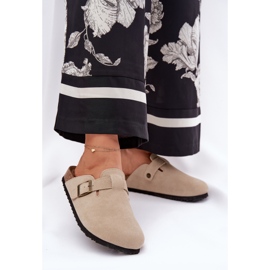 Big Star Suede flip -flops smooths féminins avec une boucle beige RR274A385 2 Big Star Suede flip -flops smooths féminins avec une boucle beige RR274A385 2