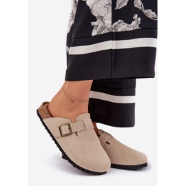 Big Star Suede flip -flops smooths féminins avec une boucle beige RR274A385 1 Big Star Suede flip -flops smooths féminins avec une boucle beige RR274A385 1