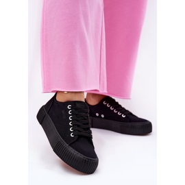 Sneakers matériels pour femmes Big Star RR274403 noir le noir 2