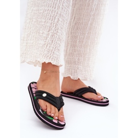 Les tongs des femmes japonaises Big Star RR274A111 Black le noir 2