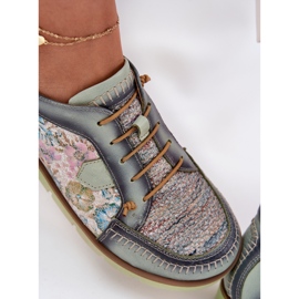 Chaussures en cuir pour femmes à motifs Maciejka 06784-09 vert 8