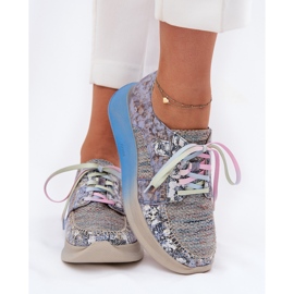 Chaussures en cuir pour femmes sur la plate-forme Maciejka 06776A-06 Bleu 3