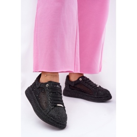 Baskets décorées sur la plate-forme noire Goe NN2N4021 2