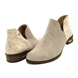 Olivier Bottes en cuir pour femmes beige 5