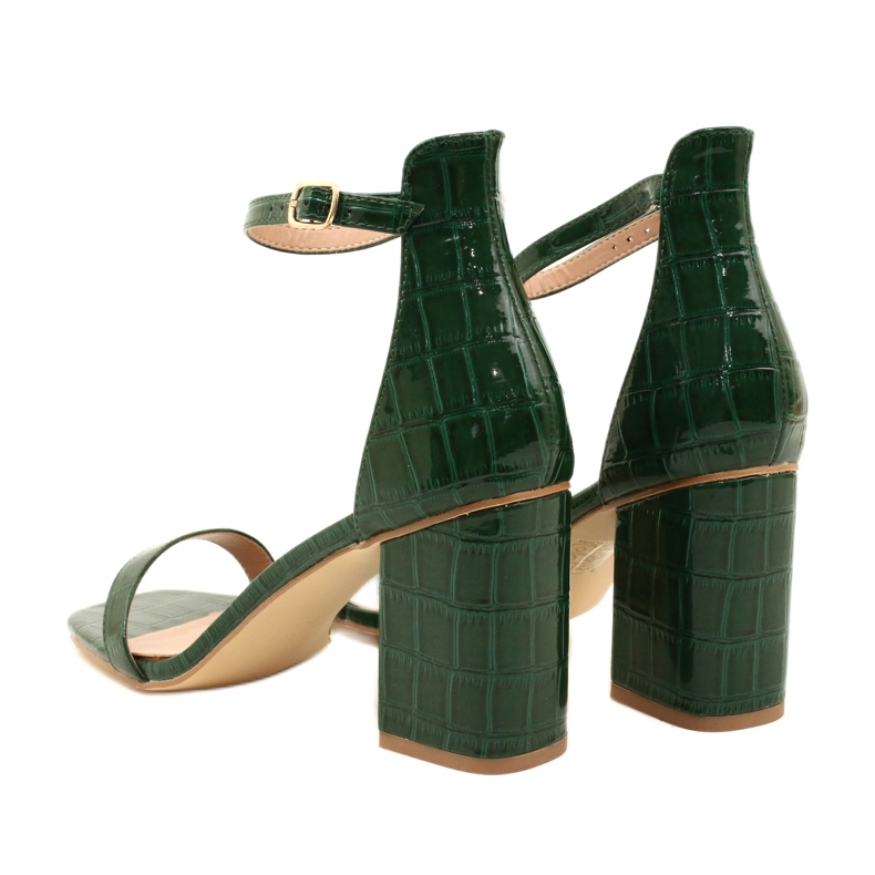 Sandales de serpent pour femmes motif vert 9