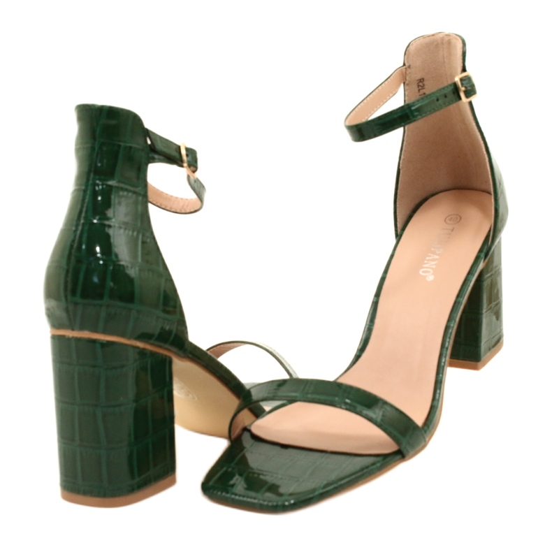 Sandales de serpent pour femmes motif vert 7
