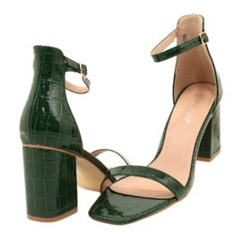 Sandales de serpent pour femmes motif vert 8