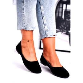 Evento Ballerines en daim féminin 9BL02-1031 INSERT DE SOME INSEUX DE TROUVE le noir 3
