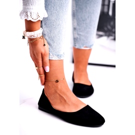 Evento Ballerines en daim féminin 9BL02-1031 INSERT DE SOME INSEUX DE TROUVE le noir 1