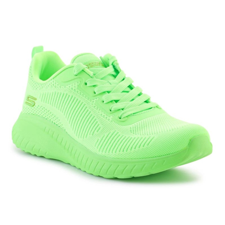 Skechers bobs squad chaos-cool rythms 117216-lime chaussures vert 1