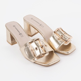 Goodin Tongs dorés en tweed sur le poteau 1