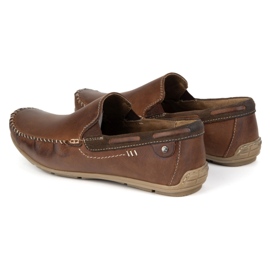 KOMODO Modons en cuir masculin 920 / k / r brun 4