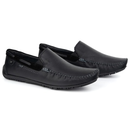 KOMODO Modons en cuir masculin 920 / k / r noir le noir 2