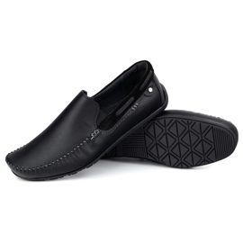 KOMODO Modons en cuir masculin 920 / k / r noir le noir 3