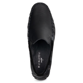 KOMODO Modons en cuir masculin 920 / k / r noir le noir 5