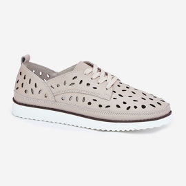 S.Barski Chaussures en cuir pour femmes S. Barski LR51-610 beige 2