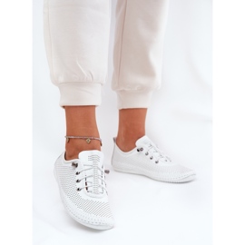 Chaussures pour femmes en cuir naturel Artiker 54C0831 blanc 2