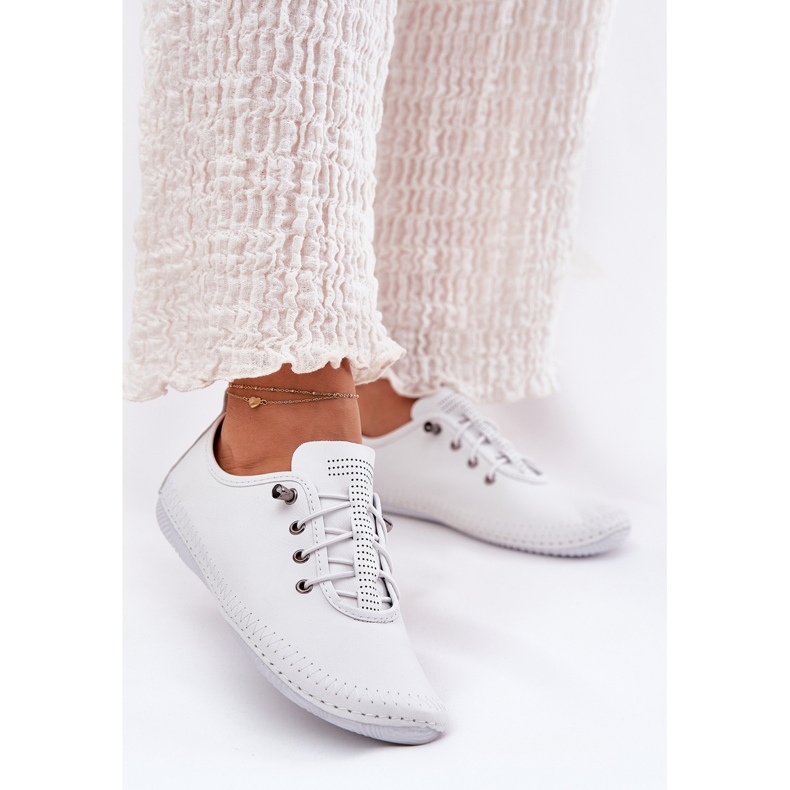 Chaussures en cuir pour femmes artiker 54c0838 blanc 2
