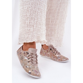 Chaussures pour femmes en cuir naturel artiker 56c2689 beige 2