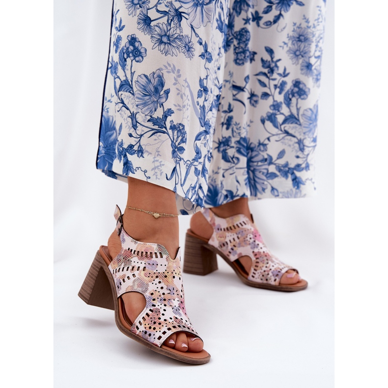 Jezzi Sandales des femmes ouvertes sur le post multicolore 2