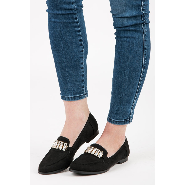 Vices Chaussures en daim avec un ornement le noir 1