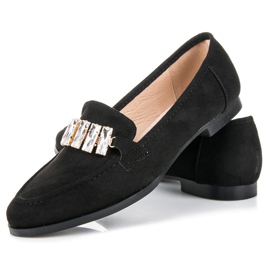Vices Chaussures en daim avec un ornement le noir 3