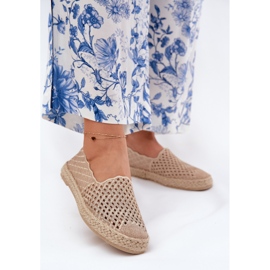 Espadrilles féminines avec Vinceza 13625 Braige beige 2