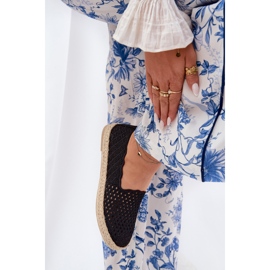 Espadrilles pour femmes avec Vinceza 13625 Black Braid noir 2