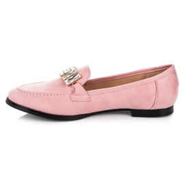 Vices Chaussures en daim avec un ornement rose 3