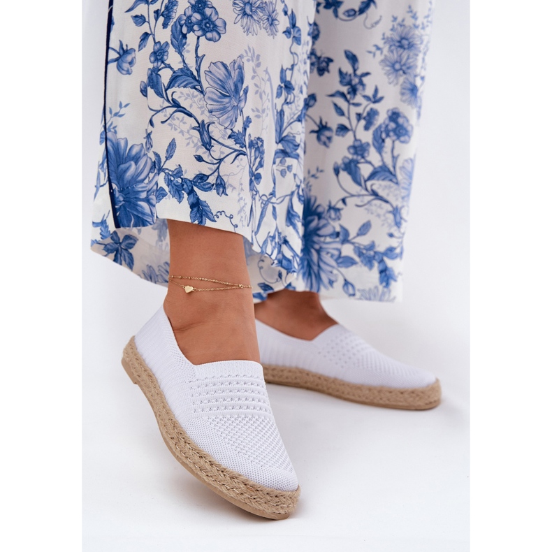 Espadrilles pour femmes avec Vinceza Traid 13624 Blanc blanche 2