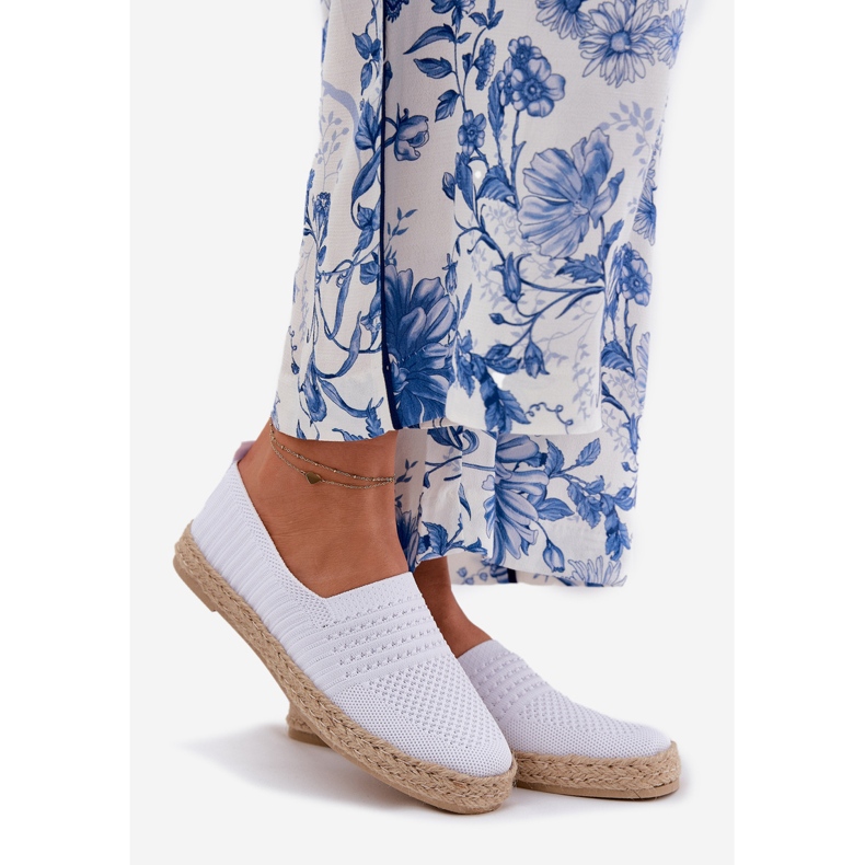Espadrilles pour femmes avec Vinceza Traid 13624 Blanc blanche 1