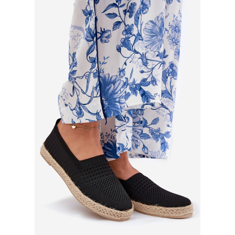 Espadrilles pour femmes avec Vinceza 13624 Black Braid noir 1